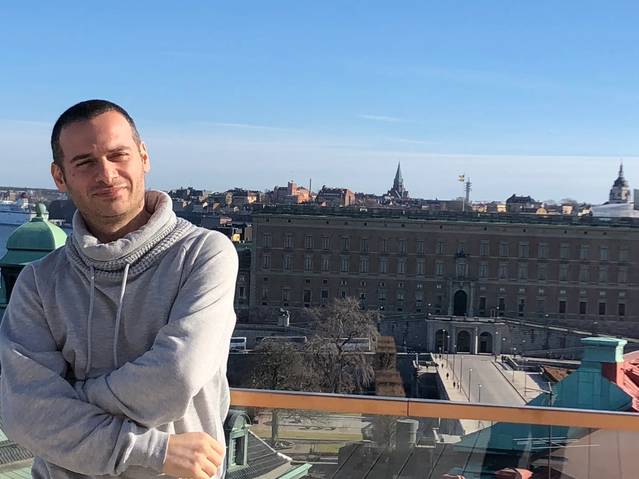 Image of the Author in the Spotify headquarter